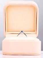 Load image into Gallery viewer, Julia Ring - Blue Sapphire & Diamond - 18K White Gold