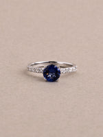 Load image into Gallery viewer, Elysa Ring - Tanzanite & Lab Diamonds - 18K White Gold