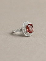 Load image into Gallery viewer, Isabella Ring - 3.40 Ct Tourmaline & Lab Diamonds - 14K White Gold