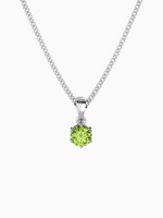 Load image into Gallery viewer, Bianca Necklace (Peridot) - Rhodium Plated