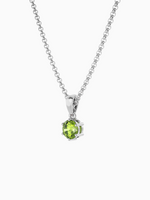 Load image into Gallery viewer, Bianca Necklace (Peridot) - Rhodium Plated