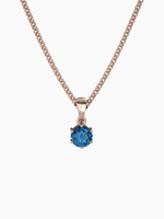 Load image into Gallery viewer, Bianca Necklace (London Blue Topaz) - Rose Gold Plated
