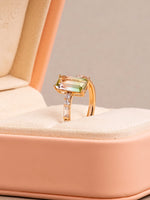 Load image into Gallery viewer, Thea Ring - Watermelon Tourmaline & Lab Diamonds - 18K Rose Gold