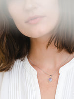 Load image into Gallery viewer, Leanne Necklace (Amethyst) - Rhodium Plated