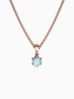 Load image into Gallery viewer, Bianca Necklace (Aquamarine) - Rose Gold Plated