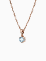 Load image into Gallery viewer, Bianca Necklace (Aquamarine) - Rose Gold Plated