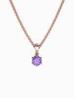 Load image into Gallery viewer, Bianca Necklace (Amethyst) - Rose Gold Plated