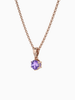 Load image into Gallery viewer, Bianca Necklace (Amethyst) - Rose Gold Plated