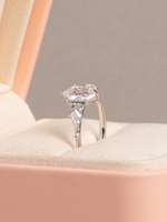 Load image into Gallery viewer, Holly Ring - Custom Cut Dutch Marquise Lab Grown Diamond - 18K White Gold