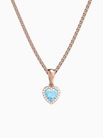 Load image into Gallery viewer, Leanne Necklace (Sky Blue Topaz) - Rose Gold Plated