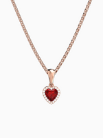 Load image into Gallery viewer, Leanne Necklace (Garnet) - Rose Gold Plated
