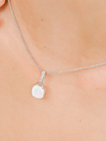 Load image into Gallery viewer, Felicia Necklace (Moonstone) - Rhodium Plated