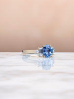 Load image into Gallery viewer, Alaia Ring - Blue Sapphire & Moissanite - 18K Champagne Gold
