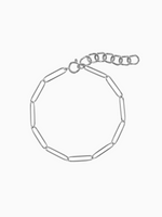 Load image into Gallery viewer, Mabel Link Thick Bracelet - Rhodium Plated