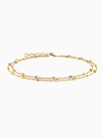 Load image into Gallery viewer, Mira Double Chain Bracelet - Yellow Gold Plated