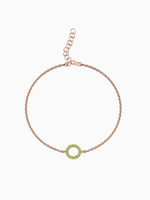 Load image into Gallery viewer, Fiona Bracelet (Peridot) - Rose Gold Plated