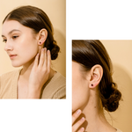 Load image into Gallery viewer, Lynn Earring (Rhodolite Garnet) - Rhodium Plated