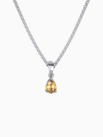 Load image into Gallery viewer, Laura Necklace (Citrine) - Rhodium Plated