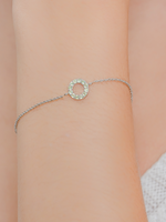 Load image into Gallery viewer, Fiona Bracelet (Peridot) - Rhodium Plated