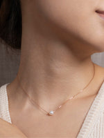 Load image into Gallery viewer, Freshwater Pearl 6-6.5mm 18K Rose Gold Necklace