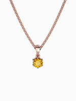 Load image into Gallery viewer, Bianca Necklace (Citrine) - Rose Gold Plated