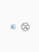 Load image into Gallery viewer, Lydia Earring (Moonstone) - Rhodium Plated