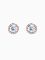 Load image into Gallery viewer, Lydia Earring (Moonstone) - Rose Gold Plated