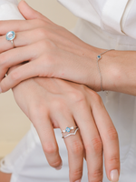 Load image into Gallery viewer, Yiru Ring (Zirconia) - Rhodium Plated