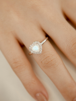 Load image into Gallery viewer, Leanne Ring (Moonstone) - Rhodium Plated