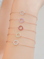 Load image into Gallery viewer, Fiona Bracelet (Sky Blue Topaz) - Rose Gold Plated
