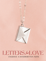 Load image into Gallery viewer, Letters To Love Necklace - Rhodium Plated