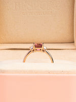 Load image into Gallery viewer, Ana Ring - Tourmaline & Moissanites - 18K Rose Gold