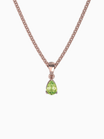 Load image into Gallery viewer, Laura Necklace (Peridot) - Rose Gold Plated