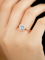 Load image into Gallery viewer, Leanne Ring (Topaz) - Rhodium Plated