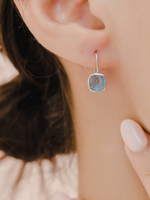 Load image into Gallery viewer, Pamela Earrings (Labradorite) - Rhodium Plated