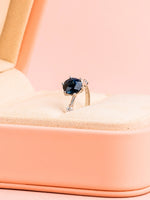Load image into Gallery viewer, Karrie Ring - Sapphire - 18K White Gold