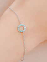 Load image into Gallery viewer, Fiona Bracelet (Sky Blue Topaz) - Rhodium Plated