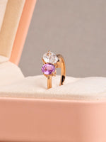 Load image into Gallery viewer, Jennie Ring - Pink Sapphire & Lab Diamond - 18K Rose Gold
