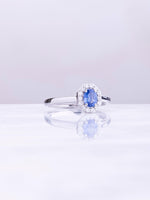 Load image into Gallery viewer, Freya Ring - Blue Sapphire & Lab Grown - 18K White Gold