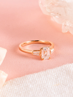 Load image into Gallery viewer, Lauren Ring - Moissanite - 18k Rose Gold