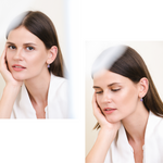 Load image into Gallery viewer, Wylie Earrings (Amethyst) - Rhodium Plated