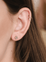 Load image into Gallery viewer, Lynn Earring (Labradorite) - Rose Gold Plated