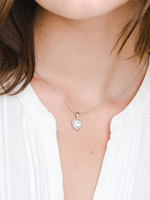 Load image into Gallery viewer, Leanne Necklace (Moonstone) - Rhodium Plated