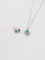 Load image into Gallery viewer, Emerald Big Design Platinum Necklace