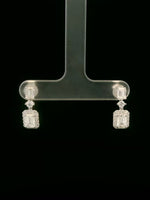 Load image into Gallery viewer, Lab Grown Diamond Earrings - Dangling Design (Emerald Cut)