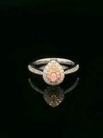 Load image into Gallery viewer, Pinkish Purple Diamond Ring - 18K Rose Gold & Platinum