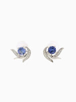 Load image into Gallery viewer, Tanzanite & Removable Lea Jackets - 18k White Gold