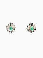Load image into Gallery viewer, Emerald Earrings - 18k WG
