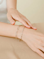 Load image into Gallery viewer, Mae Link Bracelet - Rhodium Plated
