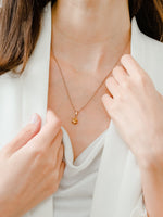 Load image into Gallery viewer, Bianca Necklace (Citrine) - Rose Gold Plated